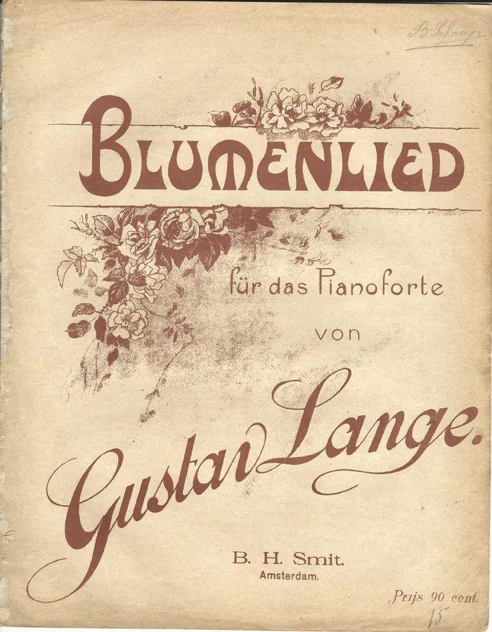 Cover for Gustav Lange | Blumenlied | Piano