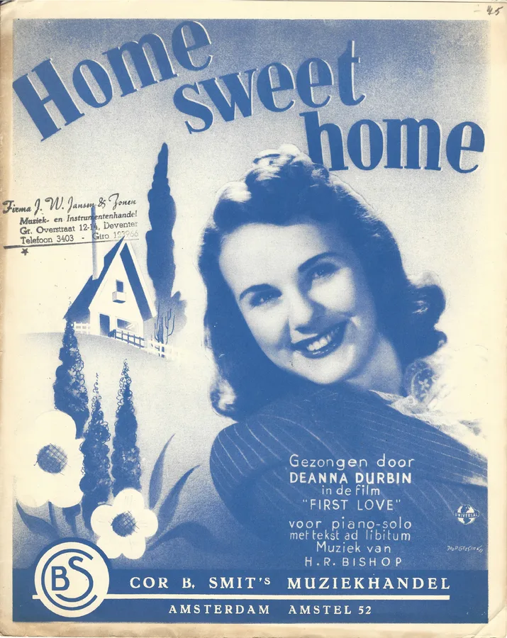 Cover for H.R. Bishop | Deanna Durbin | Home sweet home | Piano | Vocals