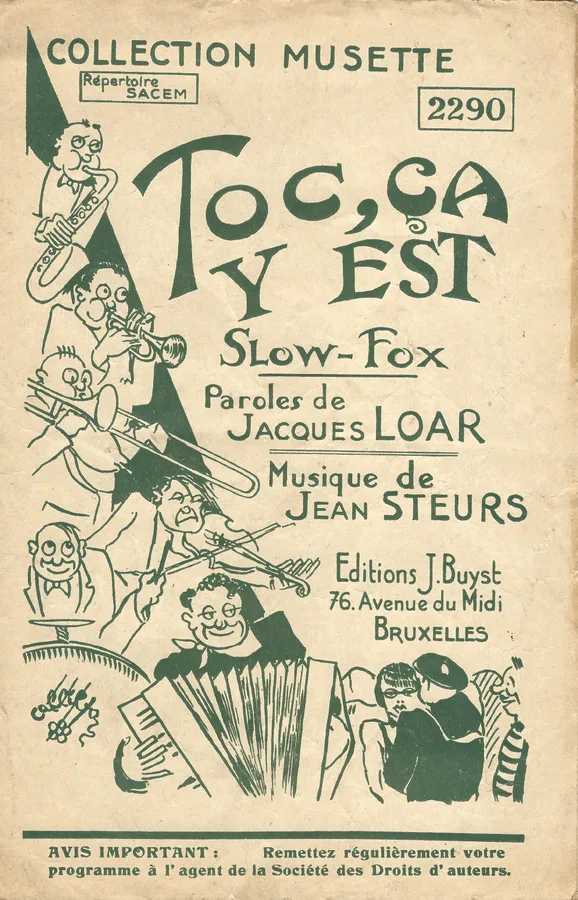 Cover for Jean Steurs | Toc ca y est | Vocals | Accordeon