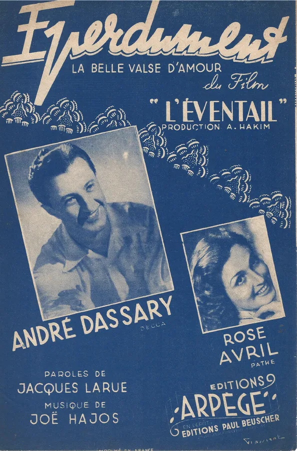 Cover for Andre Dassary | Rose Avril | Joe Hajos | Eperdument | Chanson