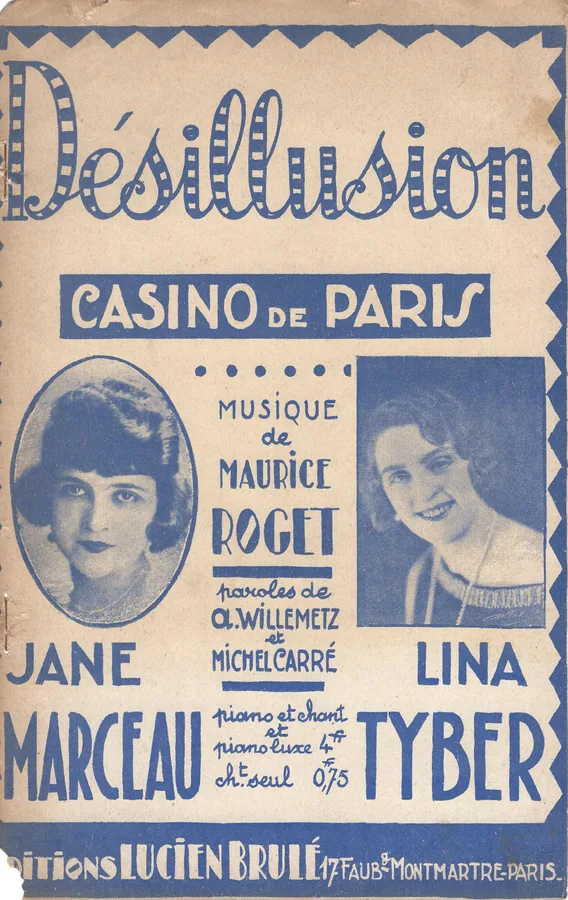 Cover for Maurice Roget | Jane Marceau | Lina Tyber | Desillusion | Chanson