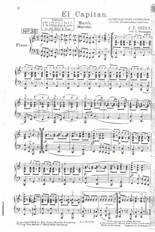 Cover for J.P. Sousa | El Capitan | Orchestra