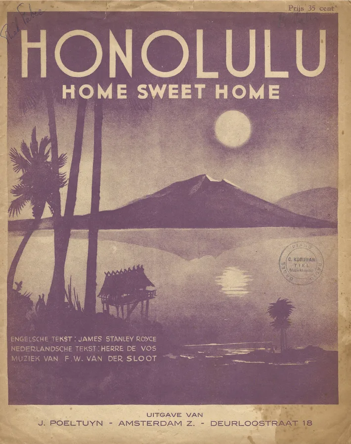 Cover for James Stanley Royce | F.W. van der Sloot | Honolulu | Piano | Vocals