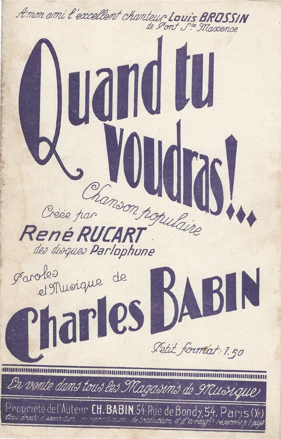 Cover for Charles Babin | Quand tu voudras  | Piano
