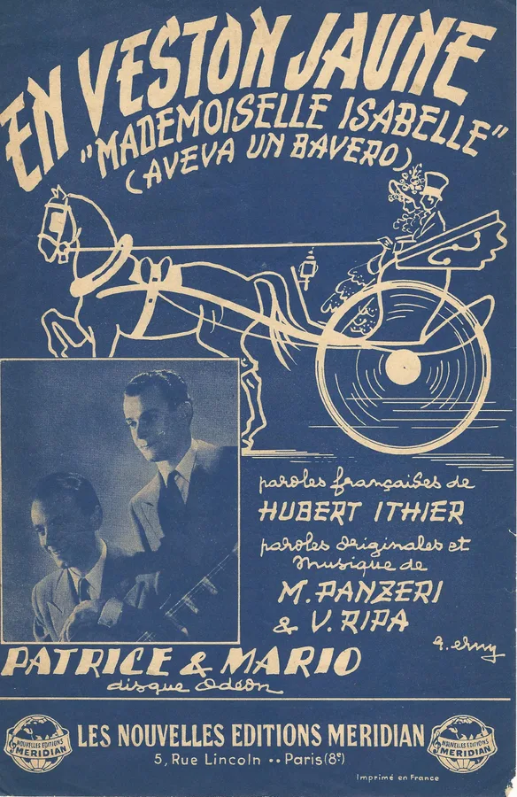 Cover for Patrice et Mario | M. Panzeri  | En veston jaune | Aveva un bavero | Vocals