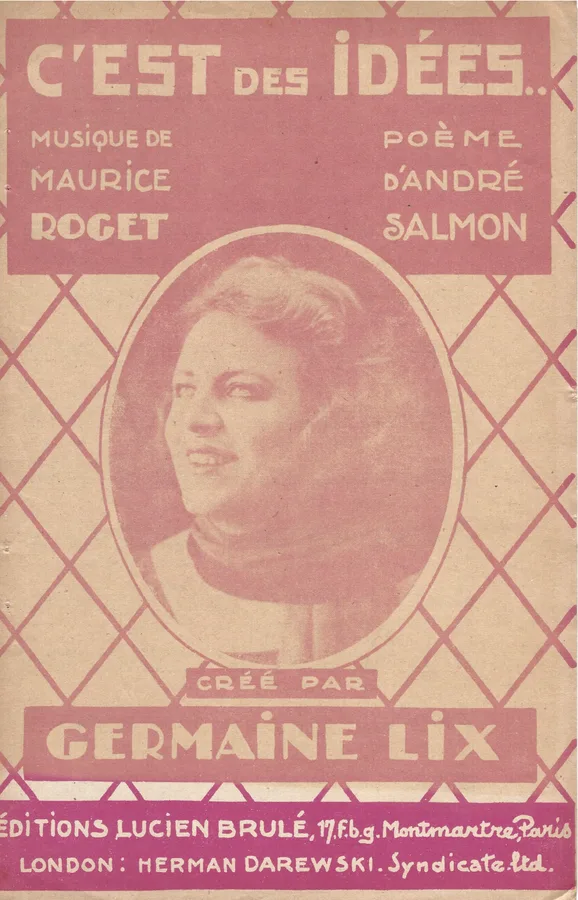 Cover for Maurice Roget | Germaine Lix | C'est des Idees | Chanson