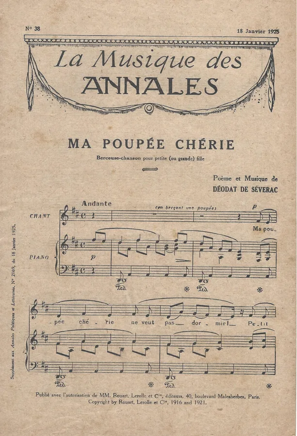 Cover for Deodad de Severac | Ma Poupee Cherie | Chanson