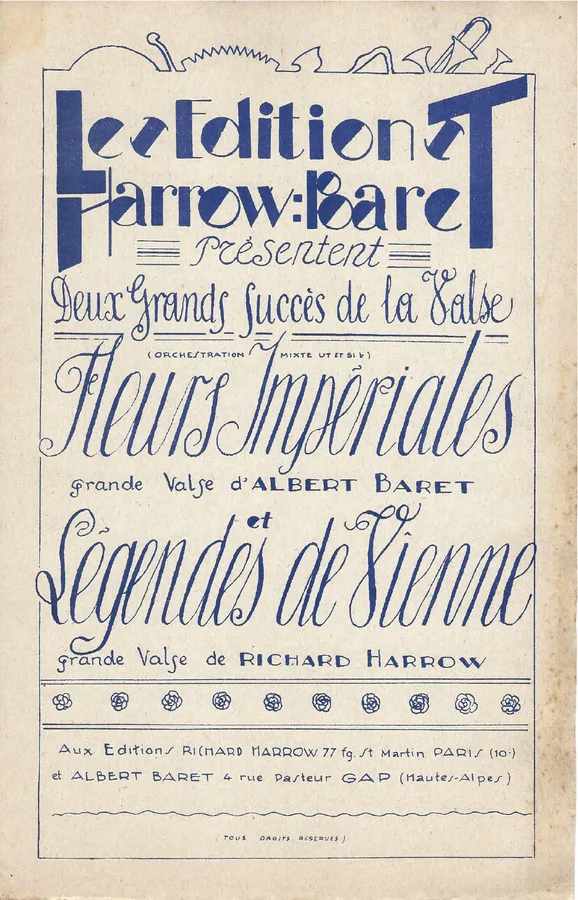 Cover for Albert Baret | Fleurs Imperiales | Orchestra