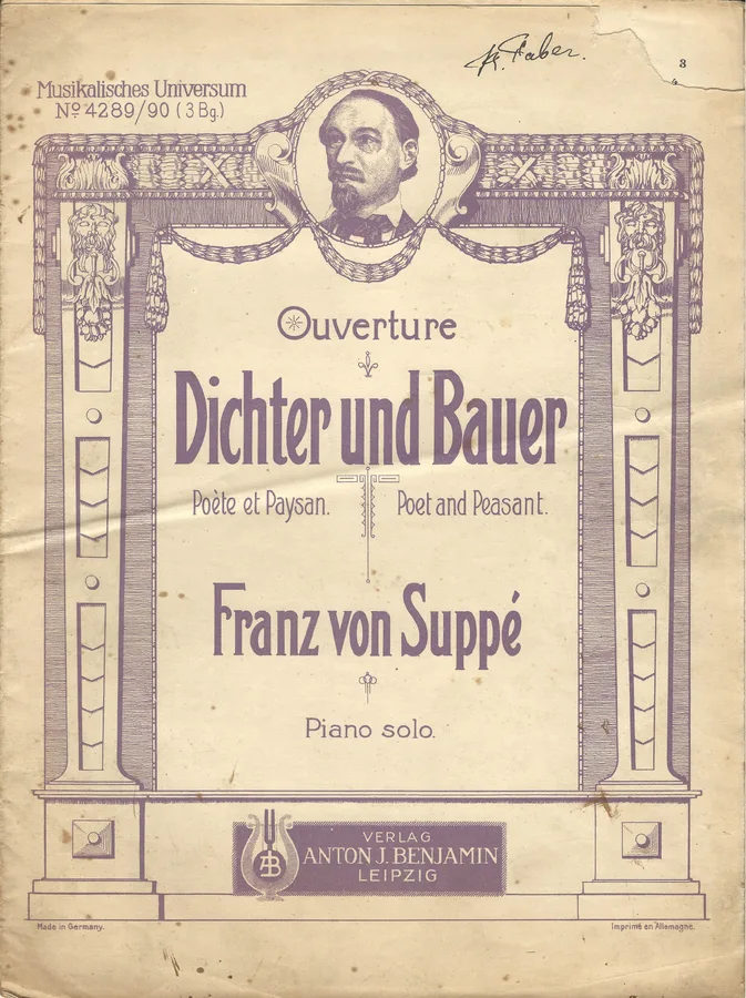 Cover for Franz von Suppé | Dichter und Bauer | Poète et Paysan | Piano