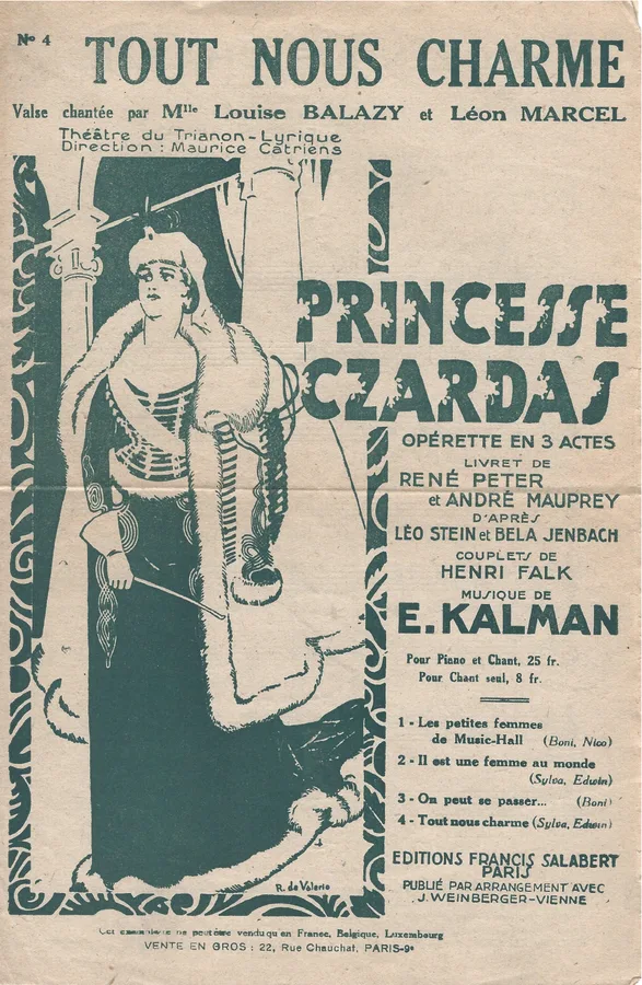 Cover for Emmerich Kalman | Princesse Czardas | Tout Nous Charme | Chant