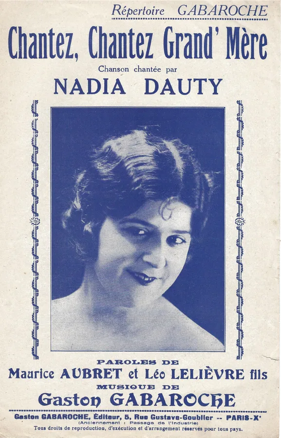 Cover for Nadia Dauty | Gaston Gabaroche | Chantez Chantez Grand'Mere | Chanson