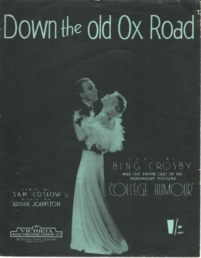 Cover for Bing Crosby | Arthur Johnston | Down the old Ox Road | Piano | Vocals