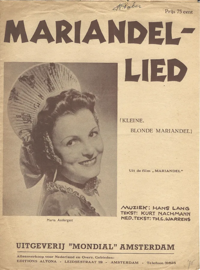 Cover for Hans Lang | Mariandl Lied | Kleine blonde Mariandel | Piano | Vocals