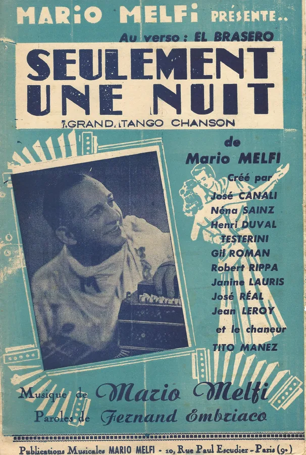 Cover for Mario Melfi | Seulement une nuit | Combo | Small Orchestra