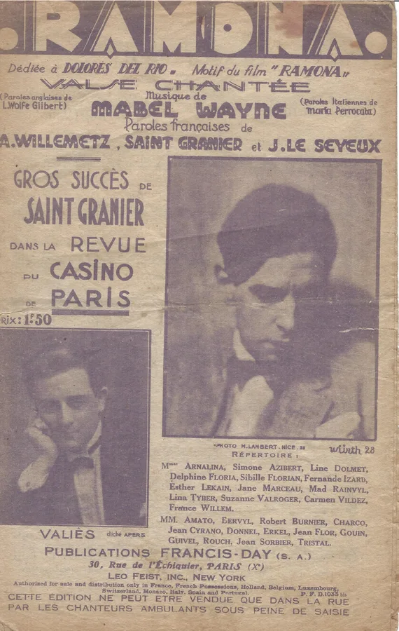 Cover for Valies | Lymann Waggner | Saint Granier | Mary Lou | Chanson