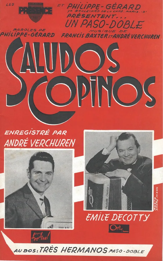 Cover for Francis Baxter | Andre Verchuren | Saludos Copinos | Accordeon