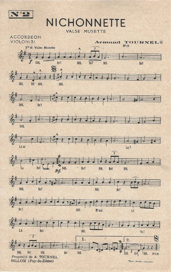 Cover for Armand Tournel | Nichonnette | Accordeon