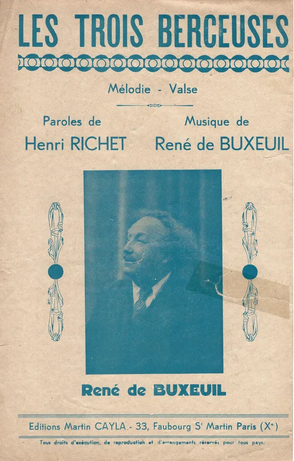 Cover for Rene de Buxeuil | Les Trois Berceuses | Piano | Chanson