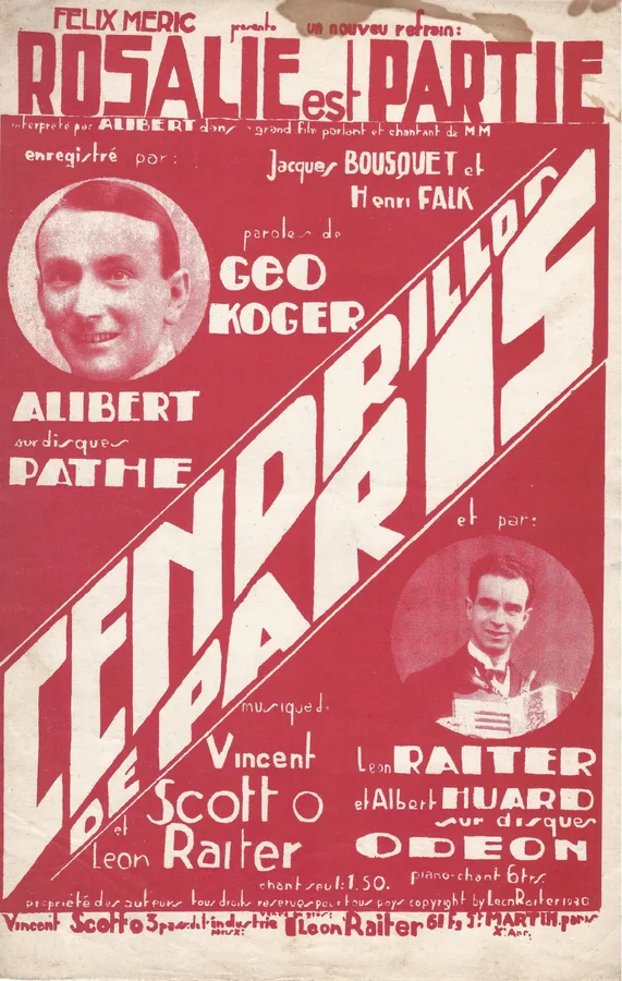 Cover for Leon Raiter | Albert Huard | Vincent Scotto | Rosalie est Partie | Chanson