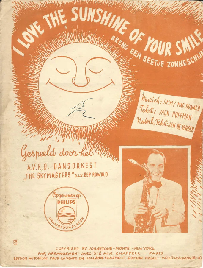 Cover for The Skymasters | Jimmy Mac Donald | I love the sunshine of your smile  | Piano |