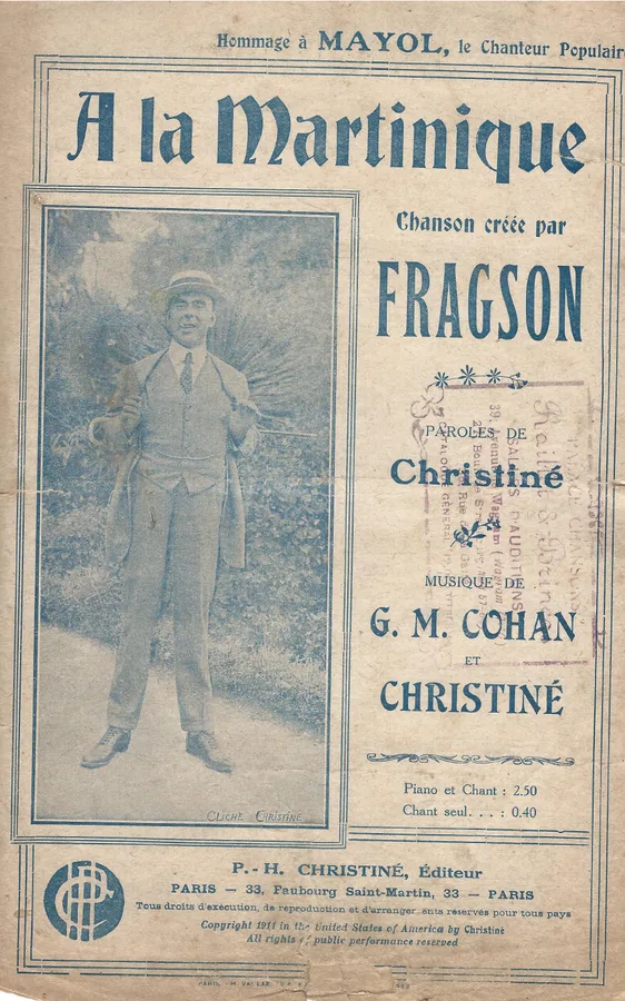 Cover for Henri Fragson | Henri Christiné | A la Martinique | Chanson