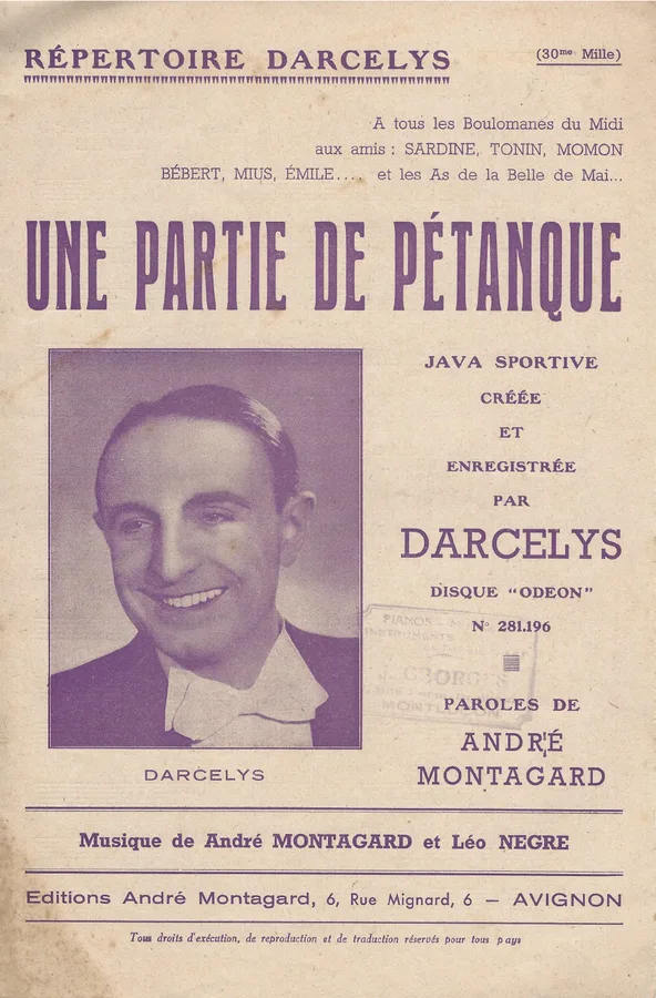 Cover for Andre Montagard | Leo Negre | Une Partie de Petanque | Chanson
