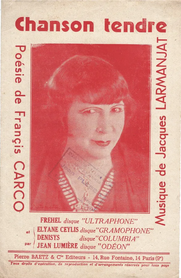 Cover for Elyane Celis | Jean Lumiere | Jacques Larmanjat | Chanson Tendre