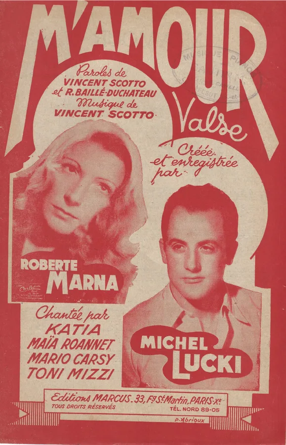 Cover for Vincent Scotto | Roberte Marna | M'amour | Chanson