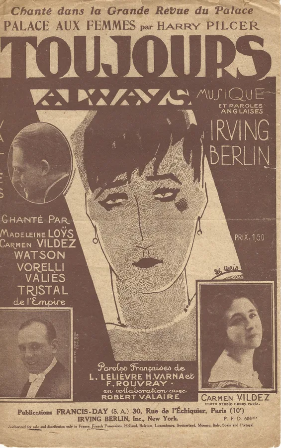 Cover for Irving Berlin | Valies | Carmen Vildez | Toujours | Always | Vocals