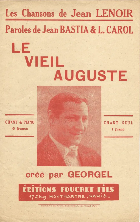 Cover for Jean Lenoir | Georgel | Le Vieil Auguste | Chanson