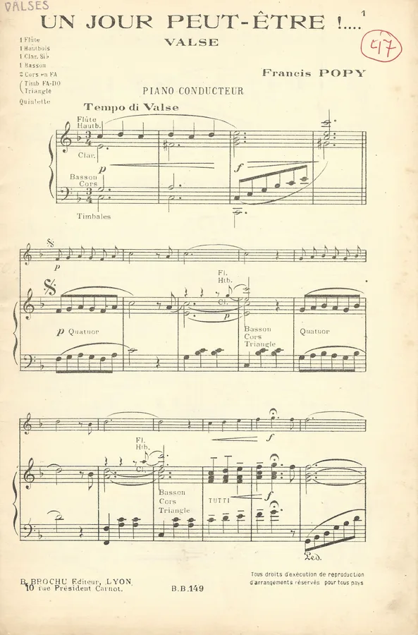 Cover for Francis Popy | Un jour peut etre | Orchestra
