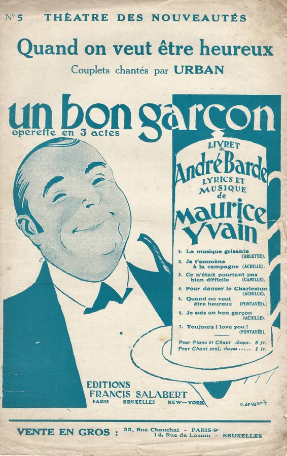 Cover for Maurice Yvain | Urban | Quand on veut etre heureux | Chanson