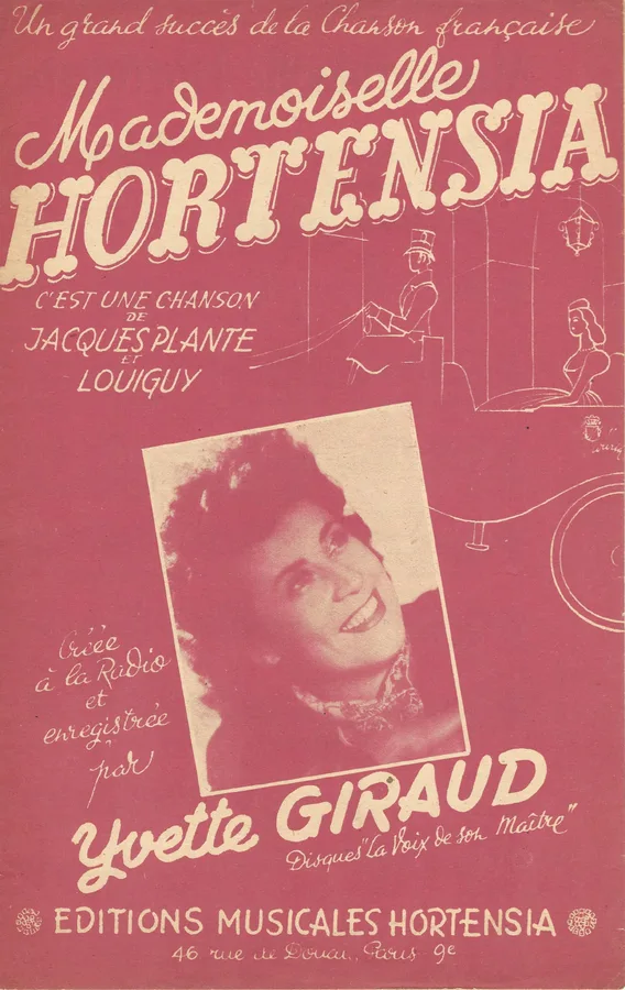 Cover for Yvette Giraud | Louiguy  | Mademoiselle Hortensia | Vocals