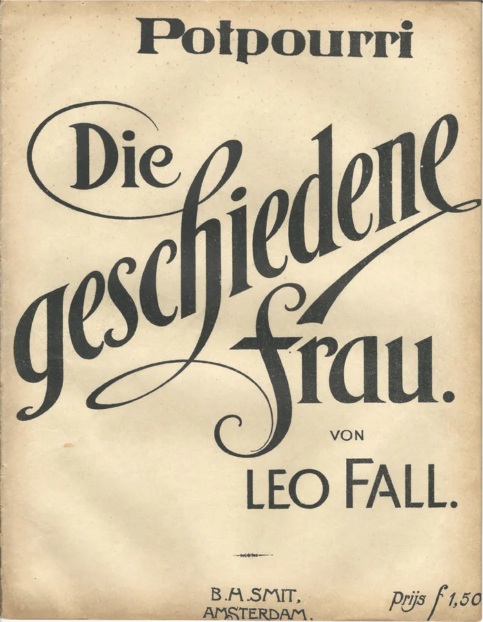 Cover for Leo Fall | Die geschiedene Frau | Piano | Vocals