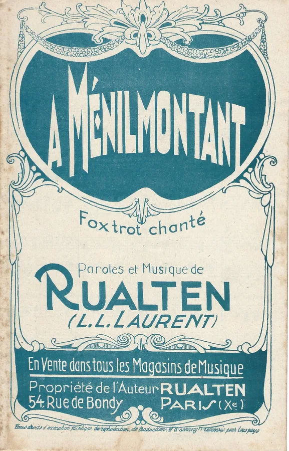 Cover for Rualten | A Ménilmontant | Accordeon
