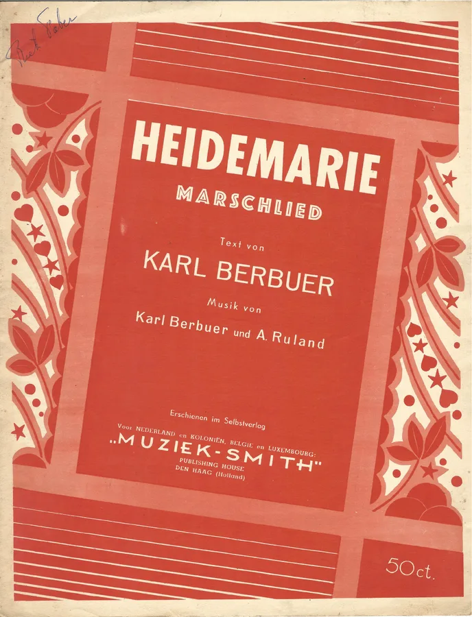 Cover for Karl Berbuer | Heidemarie | Piano | Vocals