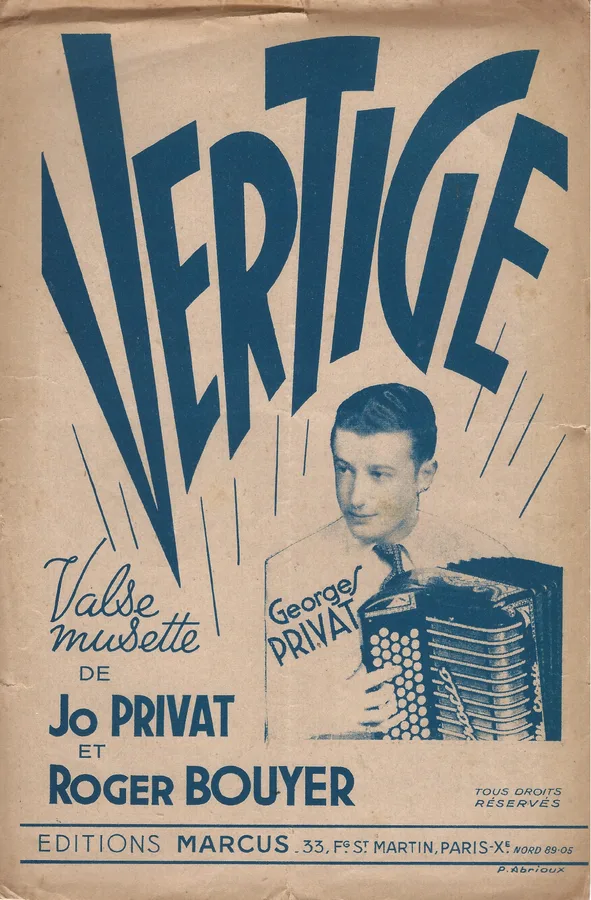 Cover for Jo Privat | Roger Bouyer | Vertige | Accordeon