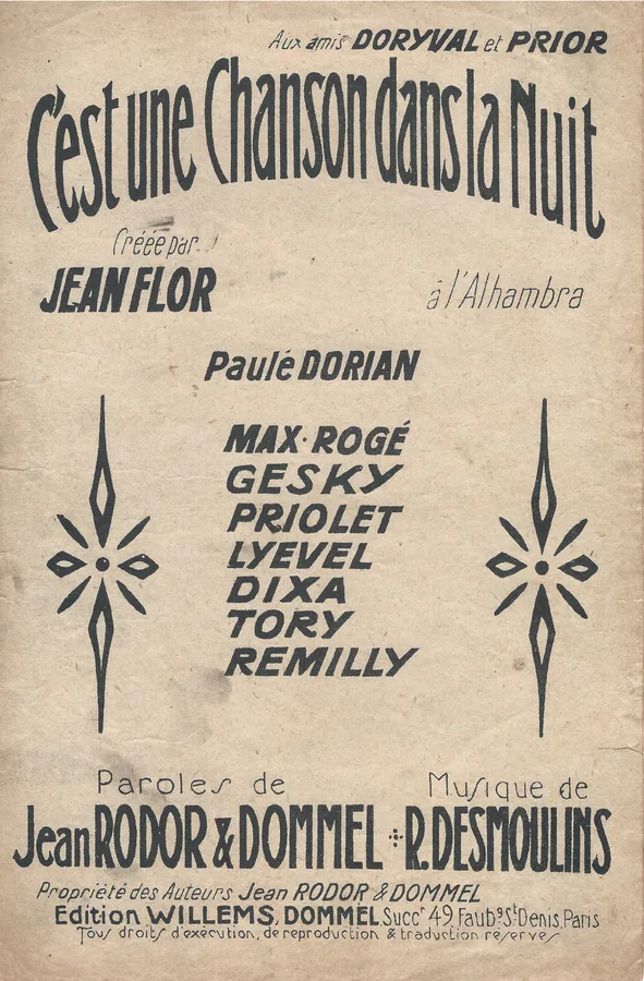 Cover for R. Desmoulins | Jean Flor | C'est une Chanson dans la Nuit
