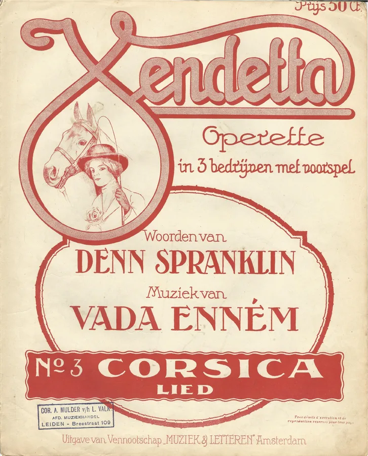 Cover for Vada Ennem | Corsica Lied | Piano | Vocals