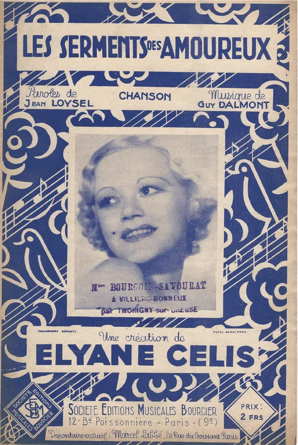Cover for Elyane Celis | Guy Dalmont | Les Serments des Amoureux | Chanson
