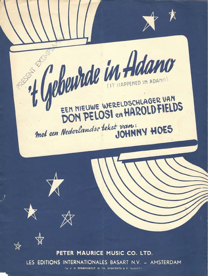 Cover for Don Pelosi | Harold Friends | It happened in Adano | Piano | Vocals