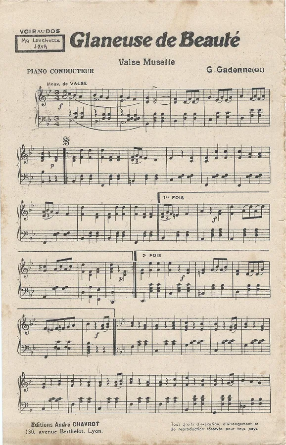 Cover for G. Gadenne | Glaneuse de Beaute | Orchestra