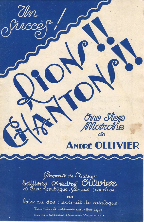 Cover for Andre Ollivier | Rions!! Chantons!! | Orchestra