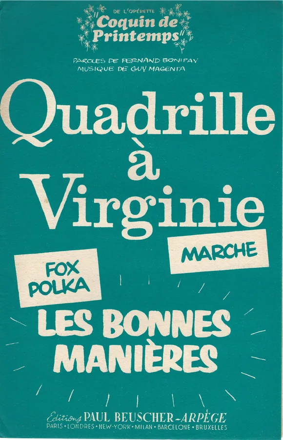 Cover for Guy Magenta | Fernand Bonifay | Le Quadrille a Virginie | Accordion | Violin