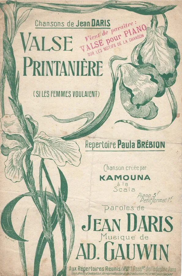 Cover for Ad. Gauwin | Kamouna | Valse Printaniere | Chanson
