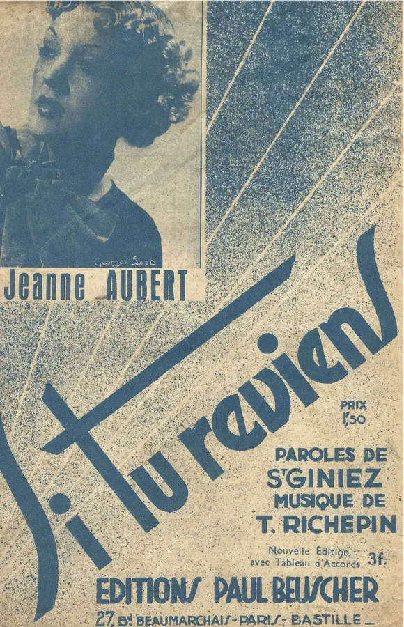 Cover for Jeanne Aubert | Tiarko Richepin | Si tu Reviens | Chanson