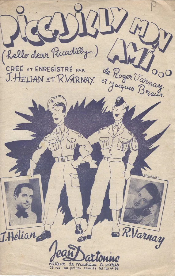 Cover for Roger Varney | Jacques R. Breux | Piccadilly mon ami | Chant | Vocals