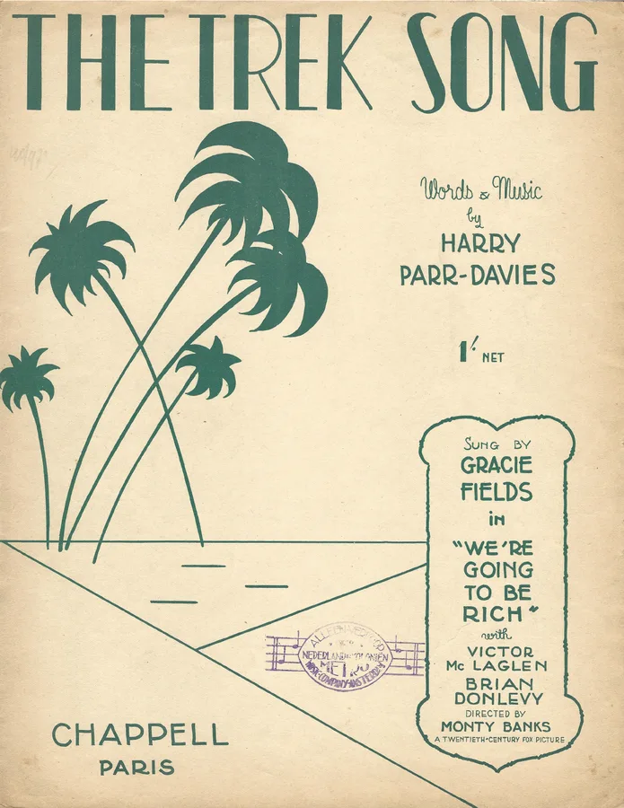 Cover for Harry Parr Davies | Grace Fields | The Trek Song | Piano | Vocals