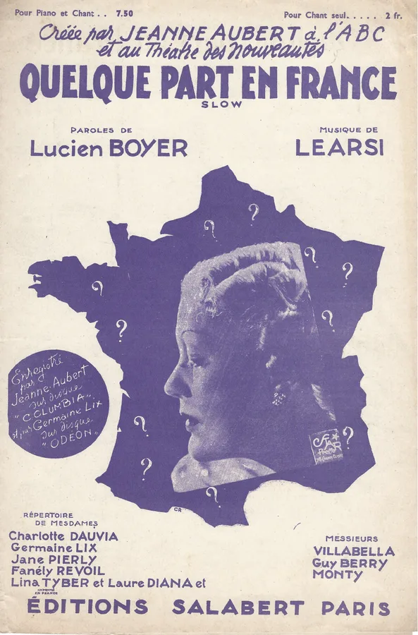 Cover for Germaine Lix | Learsi | Quelque part en France | Chanson