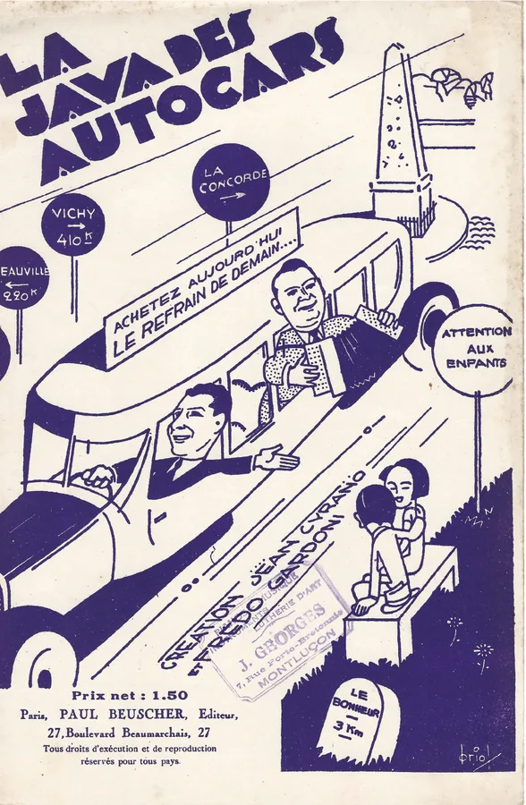 Cover for Fredo Gardoni | Rene de Buxeuil | La Java des Autocars | Accordion